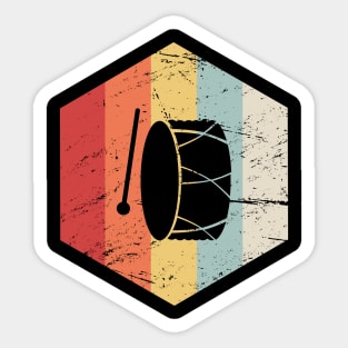 Retro Percussion Bass Drum Icon Sticker